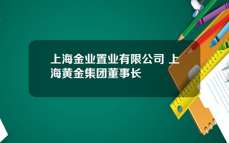 上海金业置业有限公司 上海黄金集团董事长